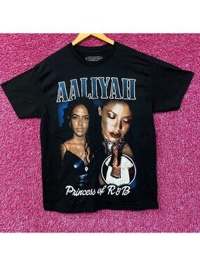 Aaliyah Princess of RnB Vtg Style Tee Large